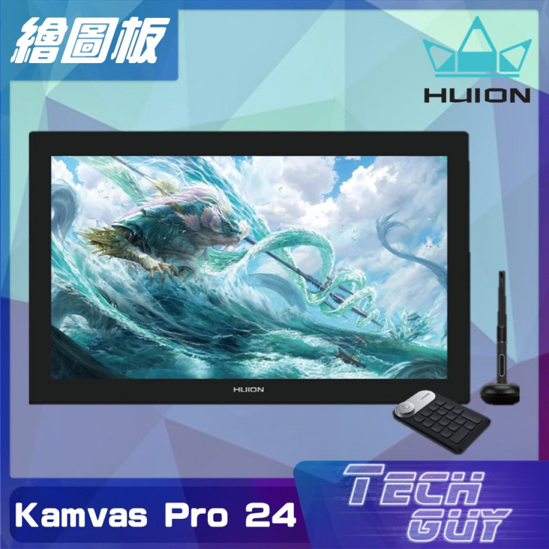 Huion【Kamvas Pro 24】4K OLED 23.5” 專業數位繪圖板