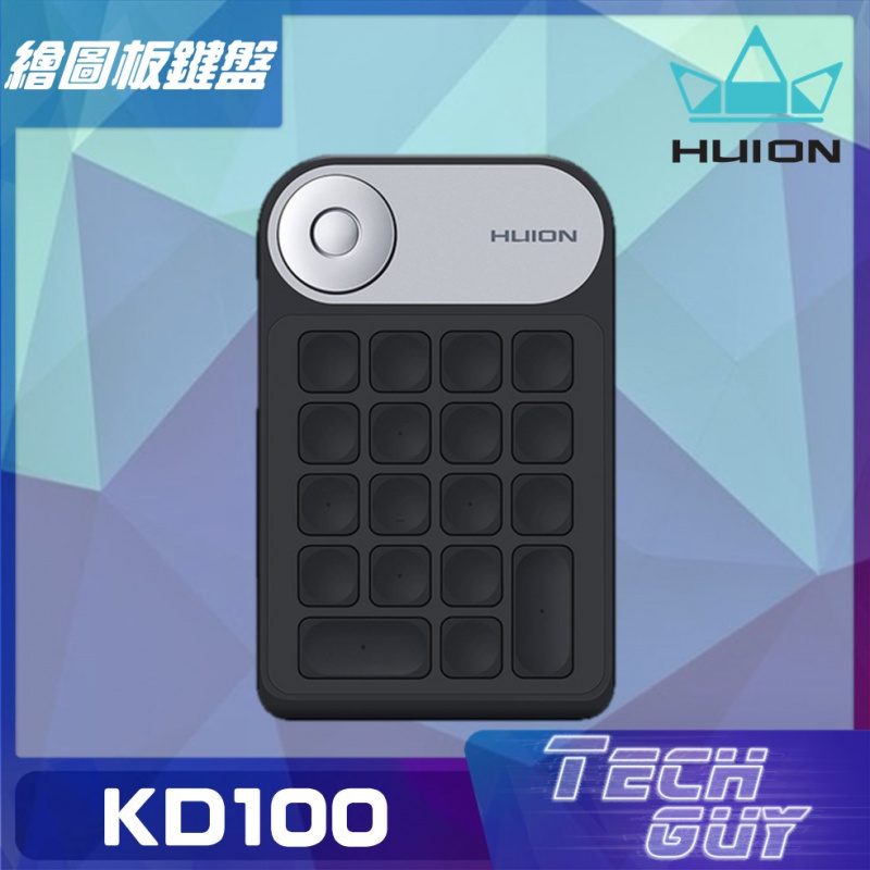 Huion【Keydial KD100】2合1 單手數位板鍵盤