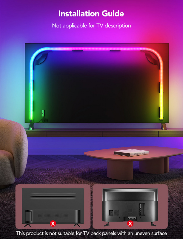 Govee【H61B2】霓虹電視背光燈帶 RGBIC Neon TV Backlight | H61B2