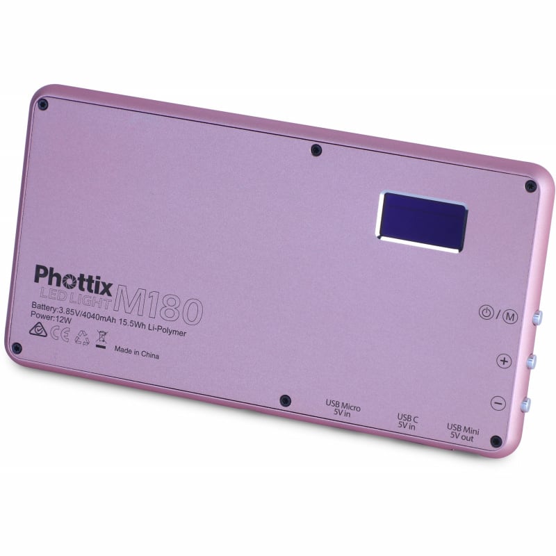 Phottix - M180 Mobile LED 二合一手提流動攝影燈連行動電源