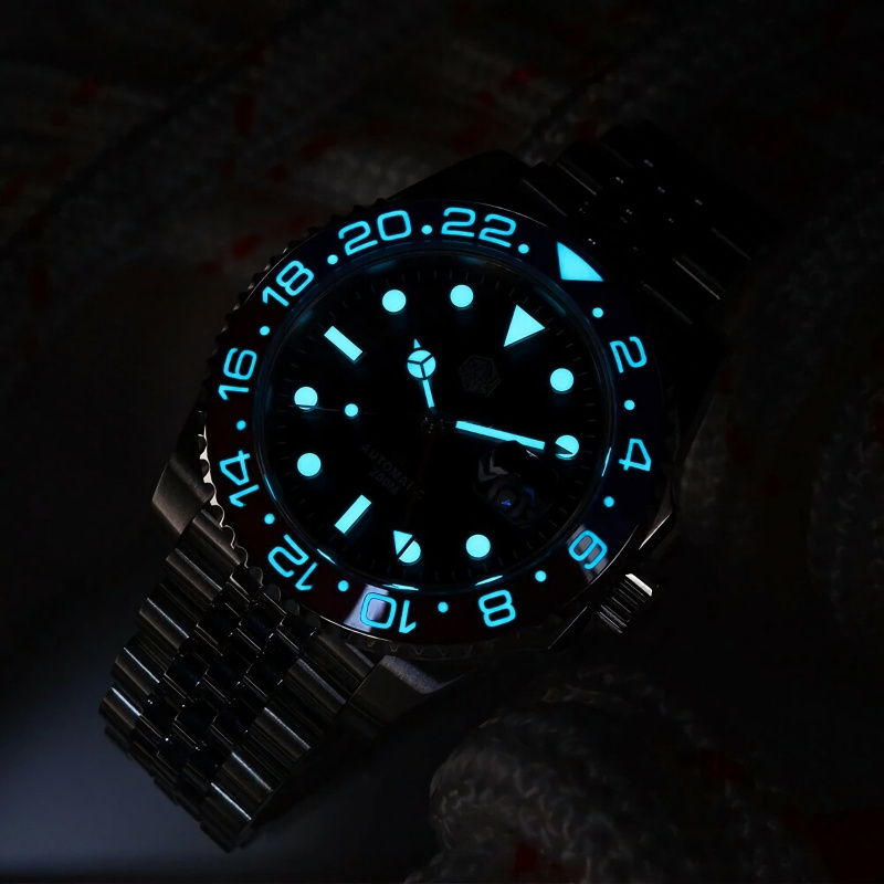 SAN MARTIN SN015-G GMT 潛水機械手錶