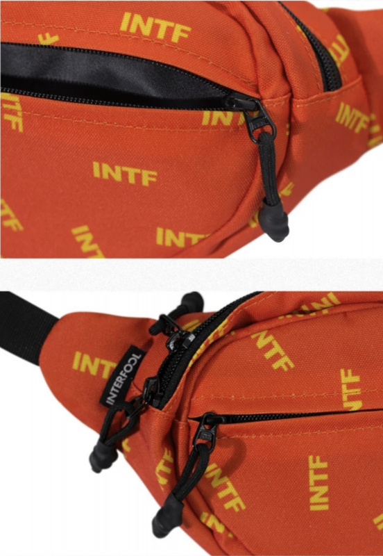 INTERFOOL原創品牌大容量運動兩用尼龍防潑水斜跨腰胸包