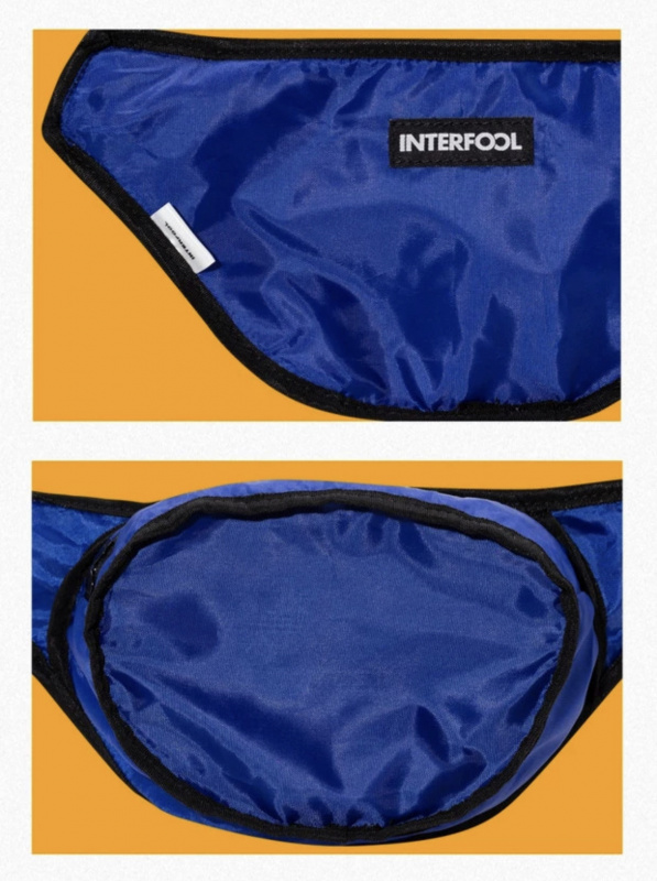 INTERFOOL原創品牌大容量螢光兩用尼龍防潑水斜跨腰胸包