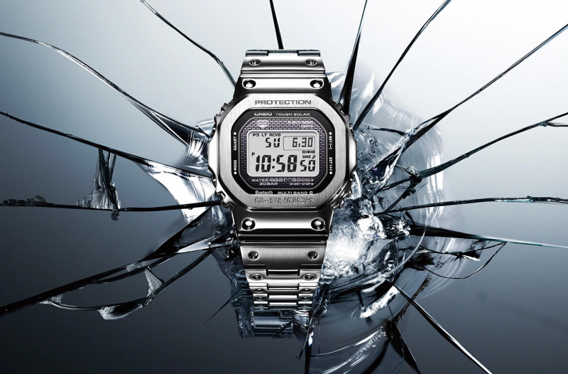 CASIO G-SHOCK 銀鋼 Bluetooth®電波太陽能手錶 GMW-B5000D-1 (日本製造)