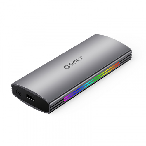 ORICO Multi-Color Glowing RGB M.2 NVMe Gen2 10Gbps SSD 外置盒 [M2R2-G2]