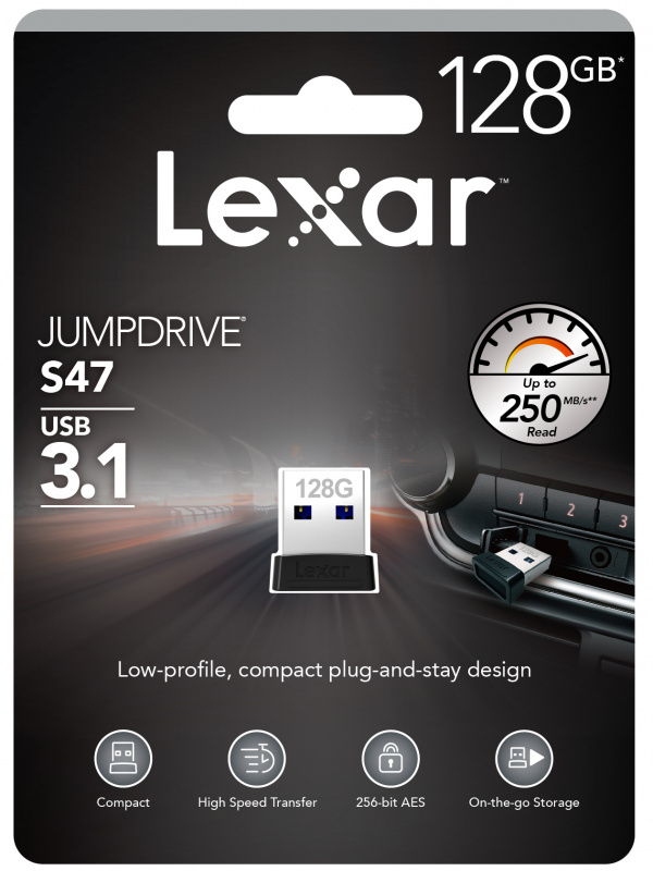 LEXAR JUMPDRIVE S47 USB3.1 迷你手指【原廠行貨】