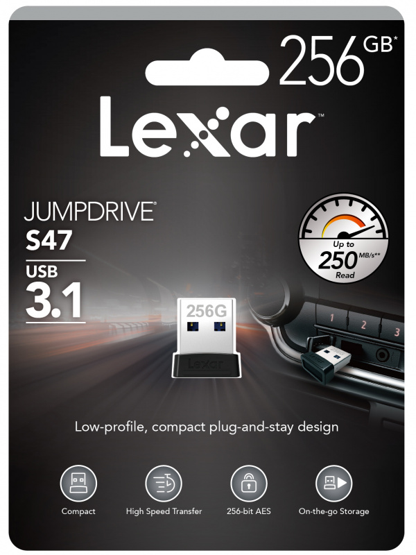 LEXAR JUMPDRIVE S47 USB3.1 迷你手指【原廠行貨】