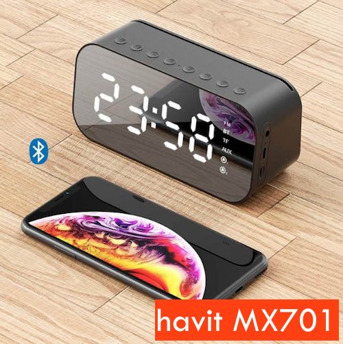 Havit MX701 LED 時鐘藍牙喇叭 (內置收音機) [3色]