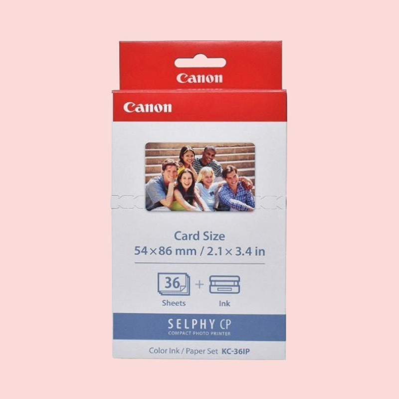 CANON KC-36IP SELPHY CP COMPACT PHOTO PRINTER COLOR INK / PAPER SET 36 SHEETS 輕巧相片打印機相紙 (信用卡尺寸) 36 張連色帶套裝
