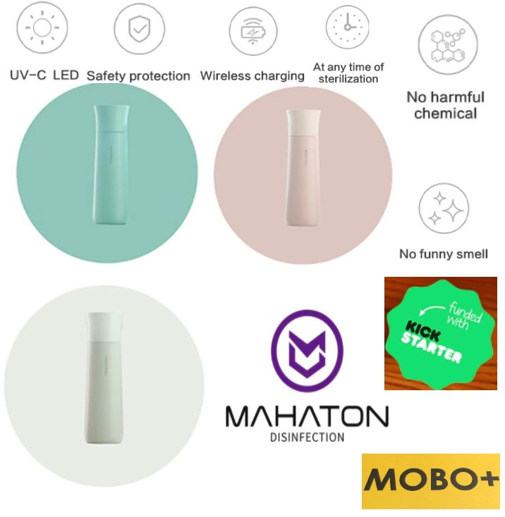 Mahaton Bottle 魚骨頭 - 自清潔水杯 UV-C LED滅菌 [BZ01801] [3色] Mahaton Bottle I Wireless Charging&Water Purification in One