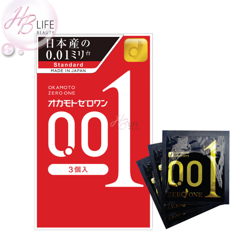 Okamoto Condoms Zero 1 岡本001避孕套(沒感超薄)(3個裝)