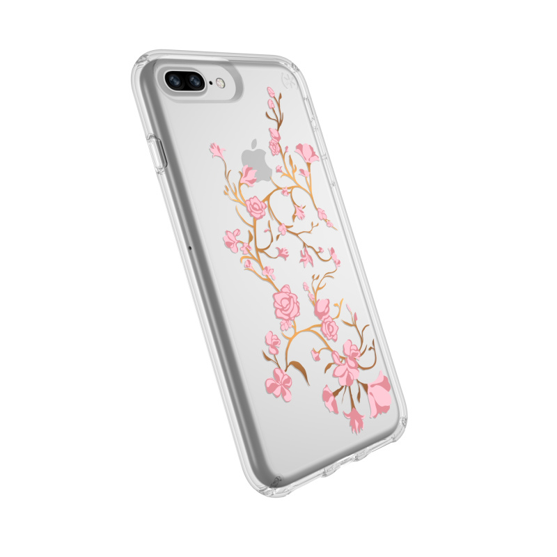 Presidio Clear + Print iPhone 8 Plus Cases - Goldenblossoms Pink