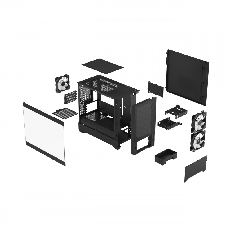Fractal Design Pop Mini Air RGB Black TG Clear Tint ( FD-C-POR1M-06 ) Fractal Design Pop Mini Air RGB Black TG Clear Tint ( FD-C-POR1M-06 )