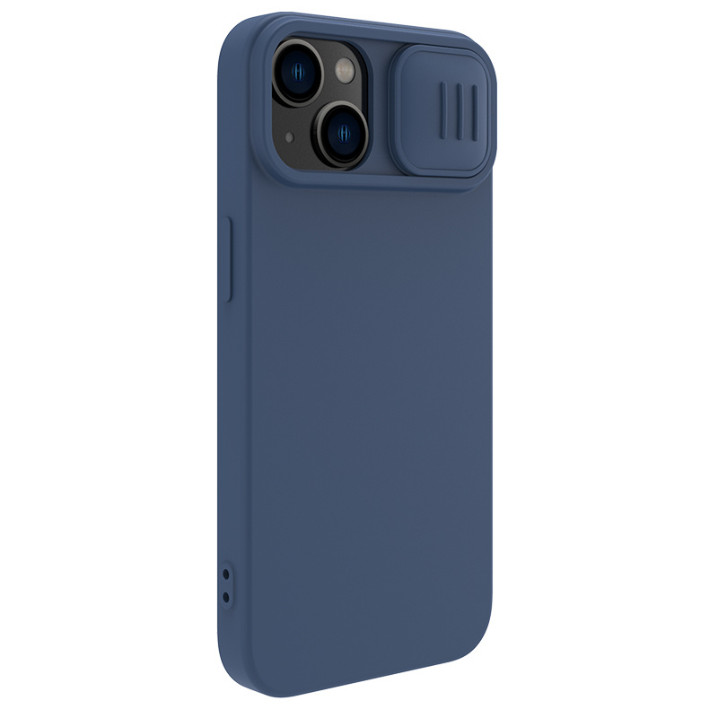 Nillkin - iPhone 14/13 6.1" 通用MagSafe內置磁吸液態硅膠鏡頭滑蓋手機保護殼潤鏡系列