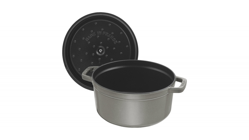 Staub - 圓形鑄鐵鍋 40500246 24cm (3.8L) 灰白色 Graphite Grey