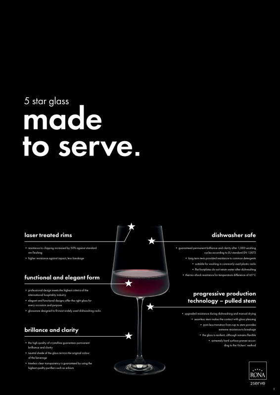 RONA Le Vin Bordeaux 水晶玻璃红酒杯 600毫升 (20 14oz) H245mm RONA 的產品和質量使其躋身世界領先的桌面玻璃器皿製造商之列 其設計由經驗豐富的專業玻璃設計師團隊設計 捷克制造