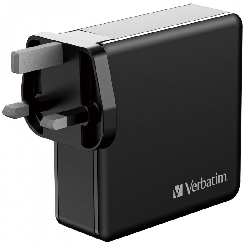 Verbatim 3端口140W PD 3.1 & QC 3.0 GaN充電器 (66818)