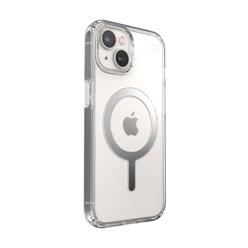 Speck iPhone 14 | Presidio Perfect-Clear with MagSafe | Clear/Silver