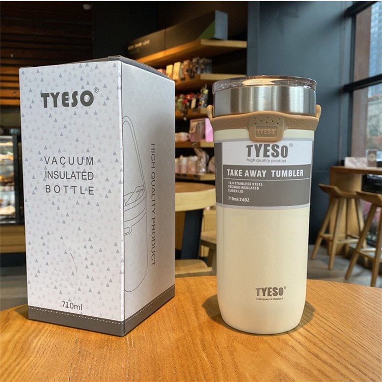 TYESO手提304不鏽鋼冰霸杯 710ML  附贈吸管、手提帶