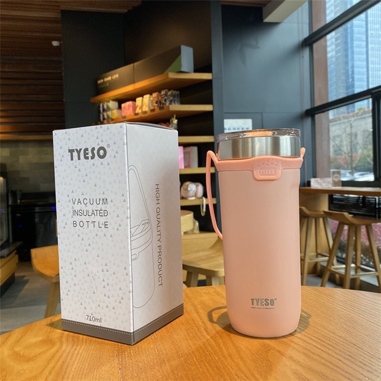 TYESO手提304不鏽鋼冰霸杯 710ML  附贈吸管、手提帶