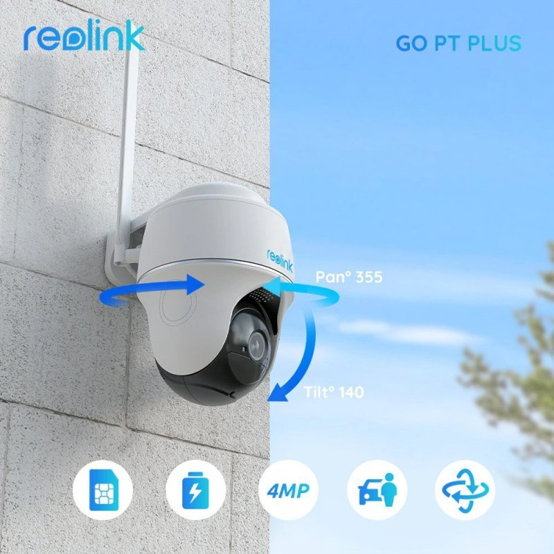Reolink【GO PT Plus】真無線4G LTE戶外防水P/T電池IP Camera連太陽能板