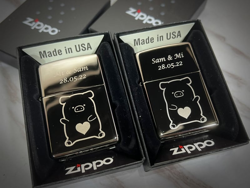 Zippo刻字火機(光面)