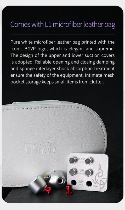 BGVP Melody 韵 入耳式動圈耳機   銀色配2.5+3.5+4.4 版本