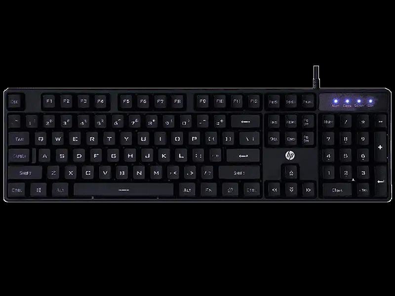 HP K300 Wired Waterproof Gaming Keyboard LED Backlit 104 Keys