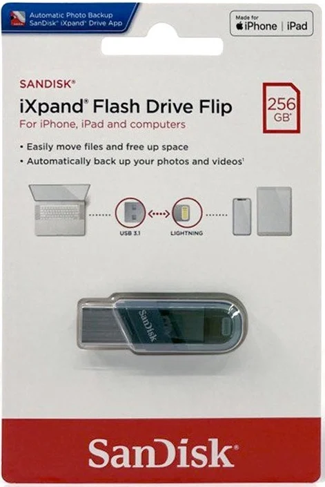 SanDisk iXpand Flip 256GB USB3.1 OTG雙用翻轉USB (for iPhone and iPad) SDIX90N-256G-GN6NE