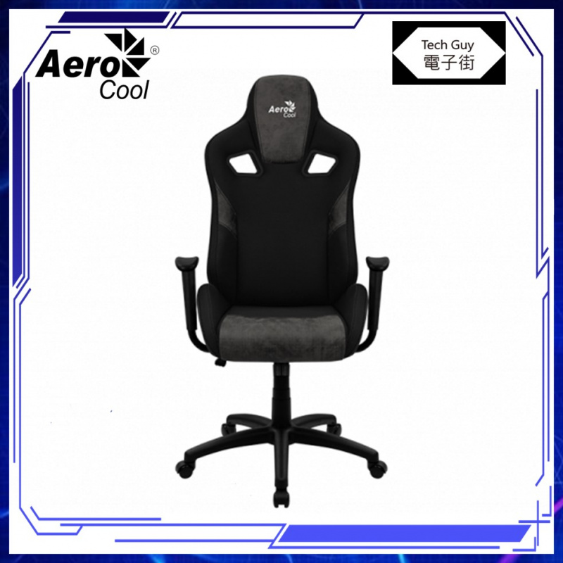 Aerocool【Count】透氣電競椅 [黑/灰]