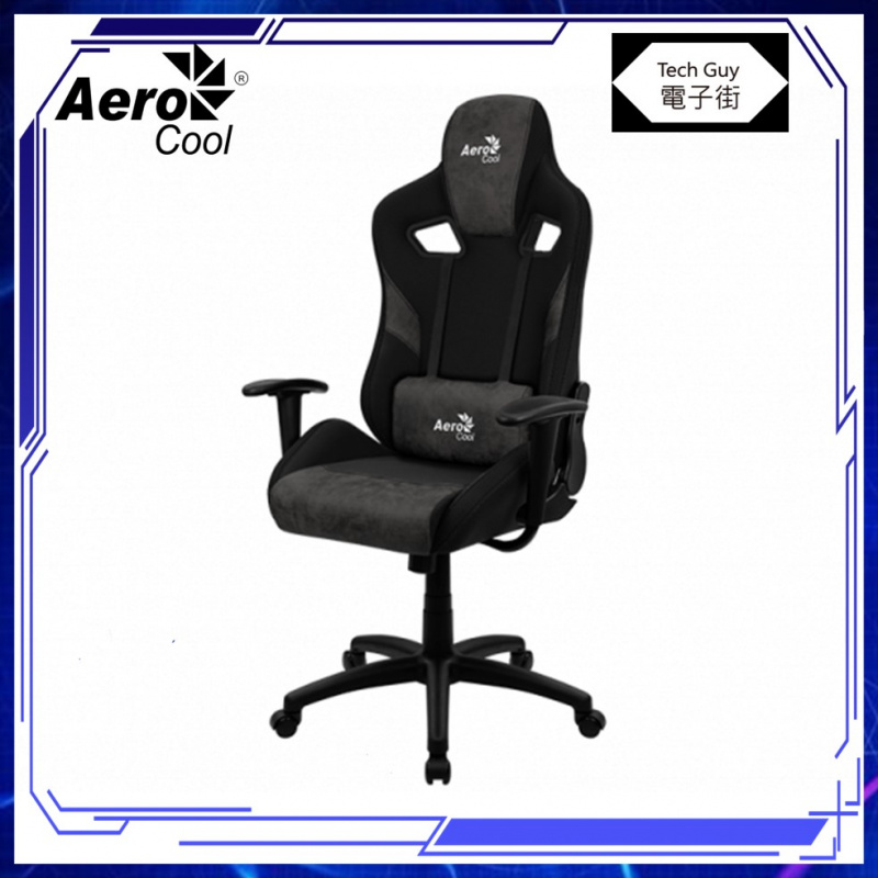 Aerocool【Count】透氣電競椅 [黑/灰]