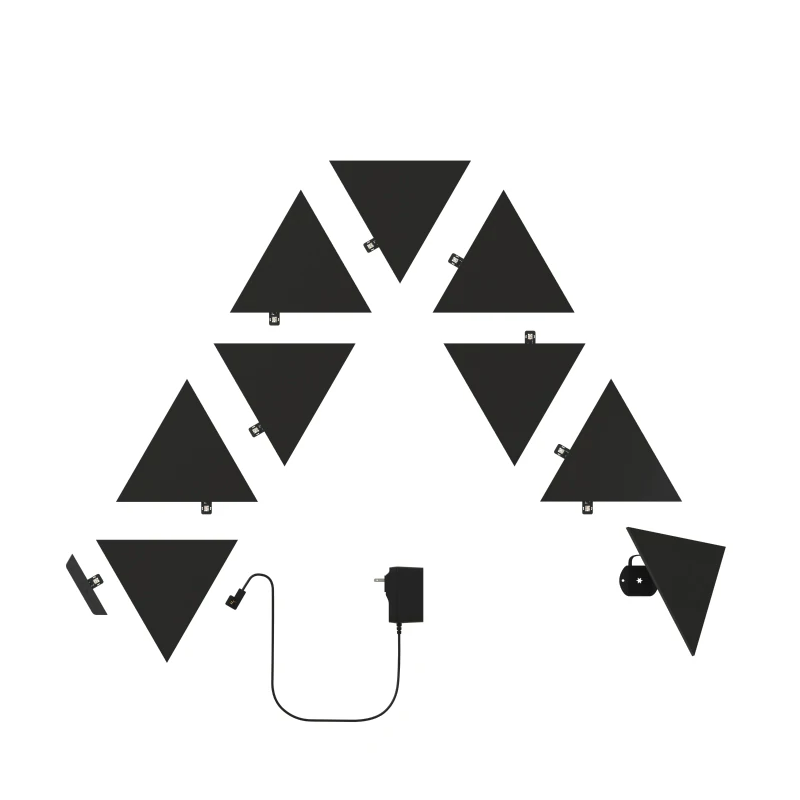 Nanoleaf Shapes Ultra Black Triangles 限量版極致黑三角形智能燈板入門套裝 [9片裝]