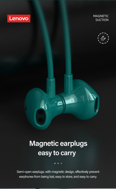 聯想thinkplus SH1頸掛半入耳式運動藍牙耳機長續航12小時TWS無線藍牙5.0耳機