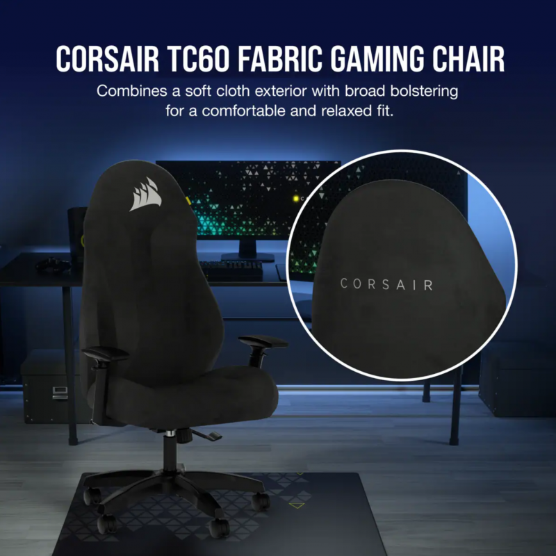 Corsair TC60 FABRIC 織物人體工學高背電競椅 [3色]