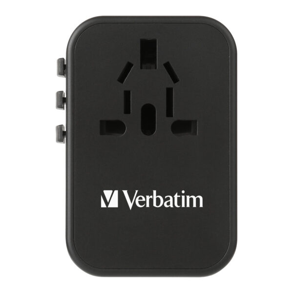 VERBATIM 3 端口 65W PD 3.0 & QC 3.0 GaN 通用旅行轉插  (免運費)