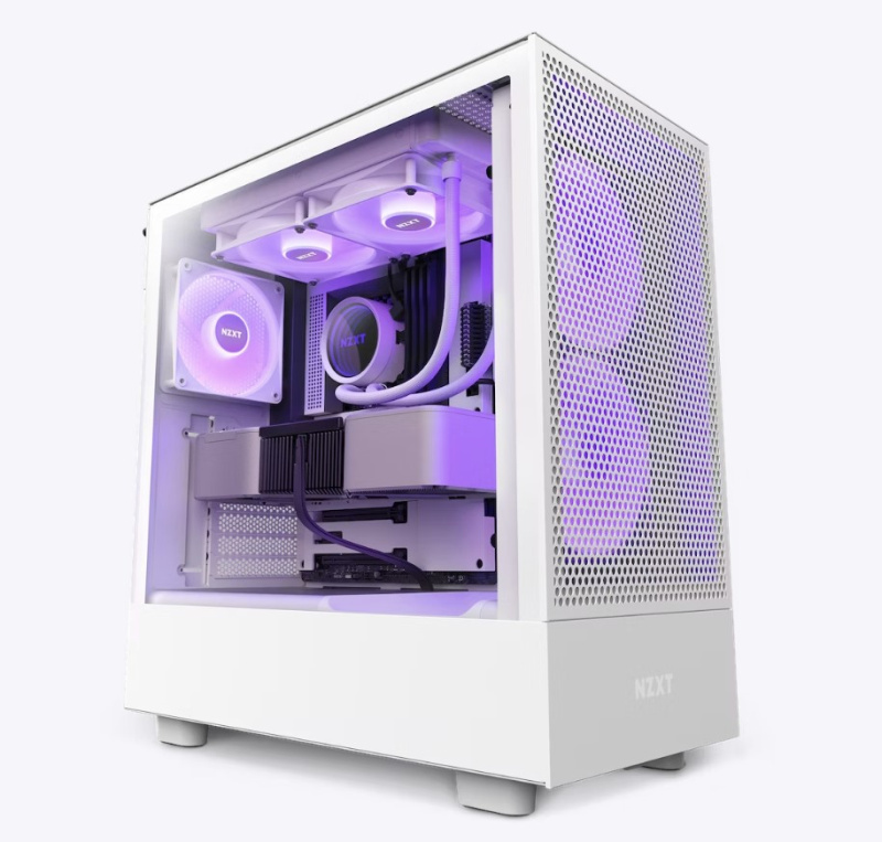 NZXT H5 Flow RGB Compact ATX Mid-Tower with RGB Fans NZXT H5 Flow RGB Compact ATX Mid-Tower with RGB Fans