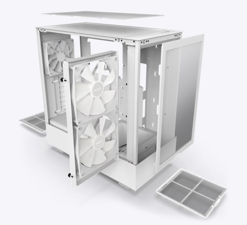 NZXT H5 Flow RGB Compact ATX Mid-Tower with RGB Fans NZXT H5 Flow RGB Compact ATX Mid-Tower with RGB Fans