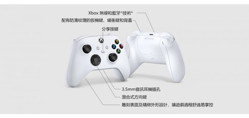XBox Series X/ S 無線控制器 (冰雪白) [香港行貨]
