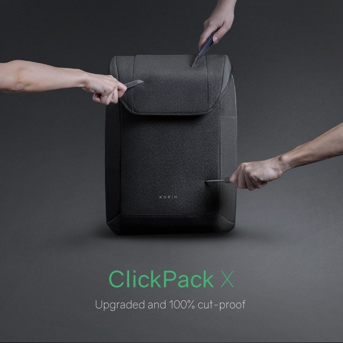 美國KORIN Clickpack X K7 高級簡約防盜背包