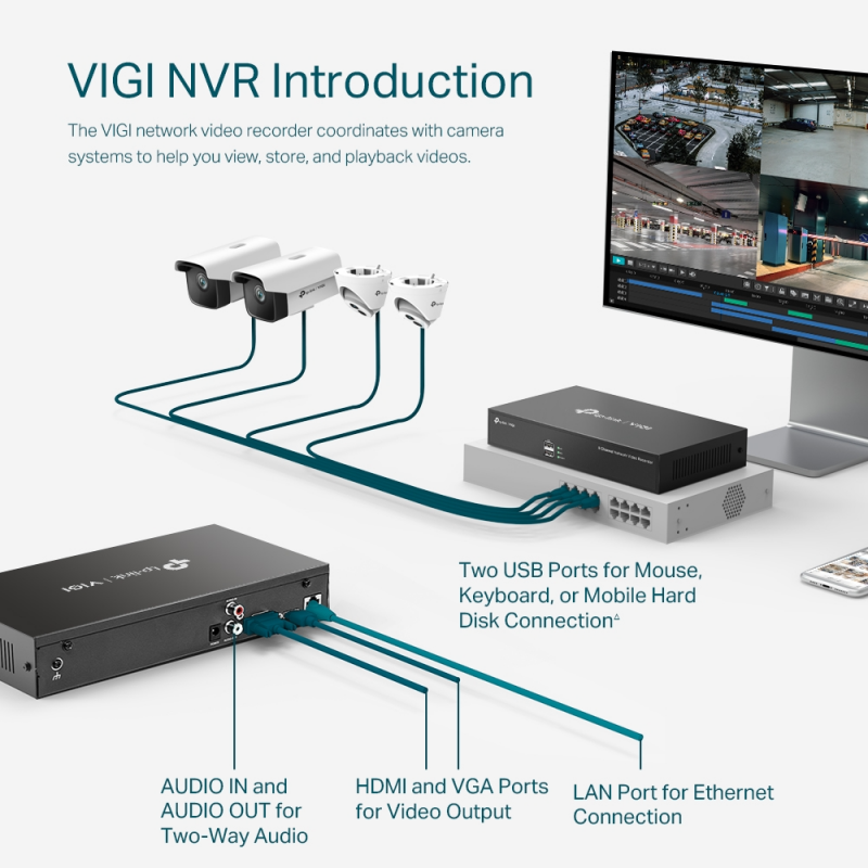 TP-Link VIGI【NVR1008H】8 Channel 路網路監控主機(NVR)