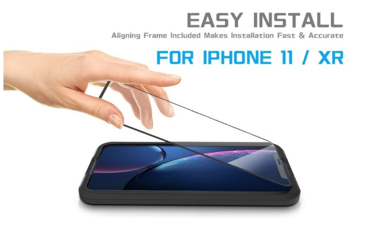 AOE - Apple iPhone 11 Pro/ X/ XS 保護貼3片裝高清全屏黑邊鋼化玻璃保護貼+貼膜神器