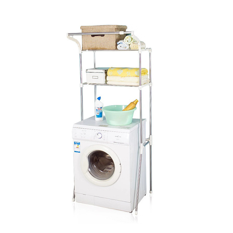 雙層洗衣機置物架連掛衫桿 - DQ5021-2