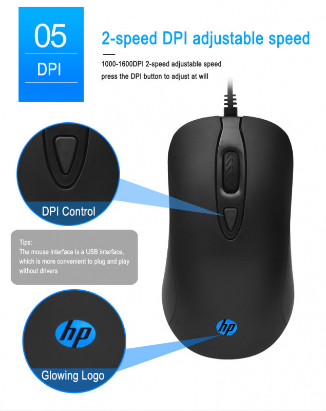 HP Wired Keyboard and Mouse KM100 有線鍵盤滑鼠套裝