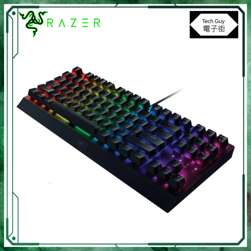 Razer【BlackWidow V3 Tenkeyless】機械式電競鍵盤 (綠軸/黃軸)
