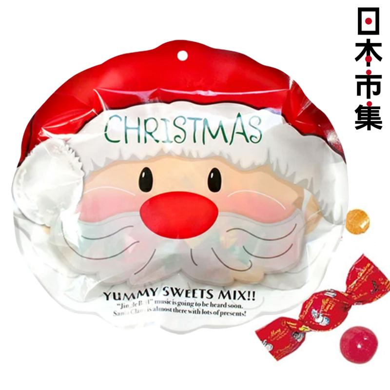 日本 伊琳 聖誕老人 大頭袋裝 雜錦糖果零食禮包 105g (521)【市集世界 - 日本市集】