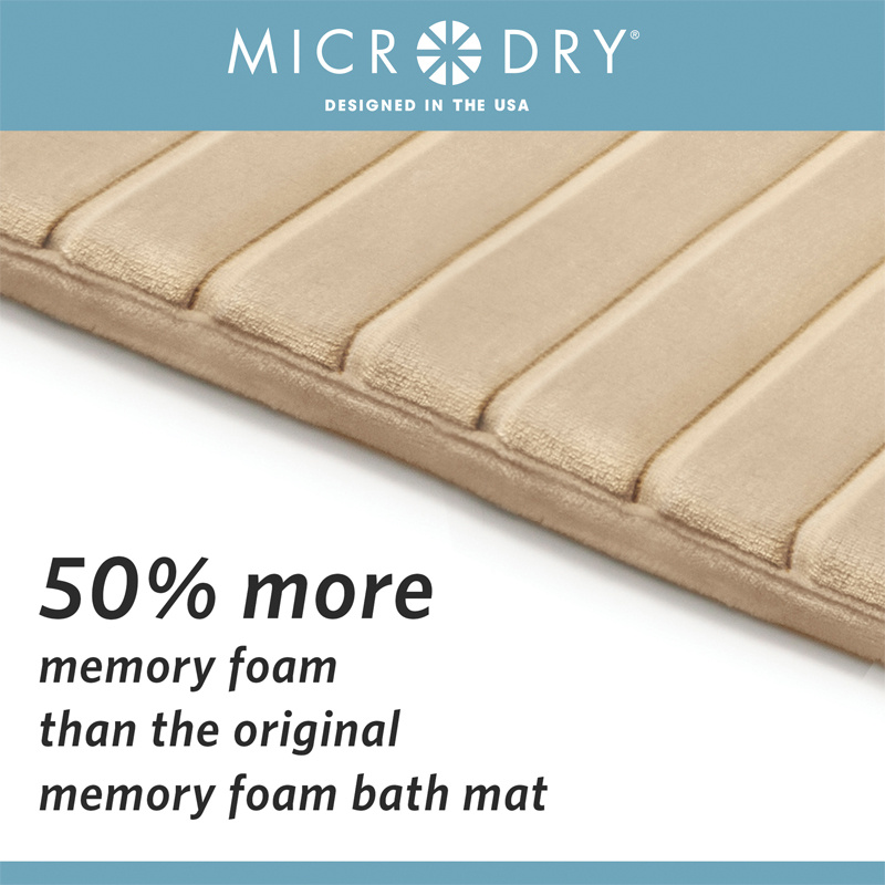 Microdry《Soft Lux Bath Mat》奢華絲光記憶綿地墊 （三款顏色選擇）