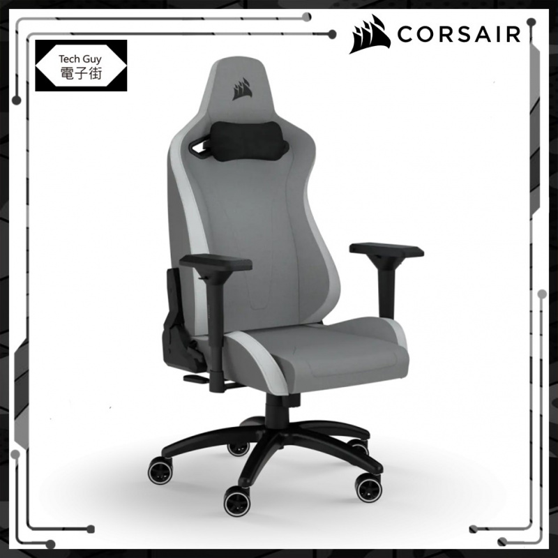 Corsair【TC200】電競椅 [Fabric/Leatherette] [黑色/灰白色]