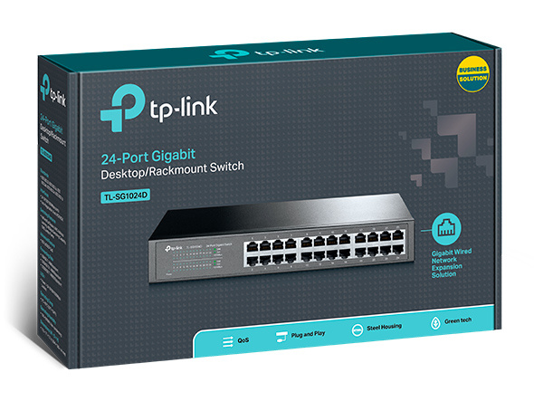 TP-Link TL-SG1024D 24 埠 Gigabit 桌上型/機架裝載型交換器