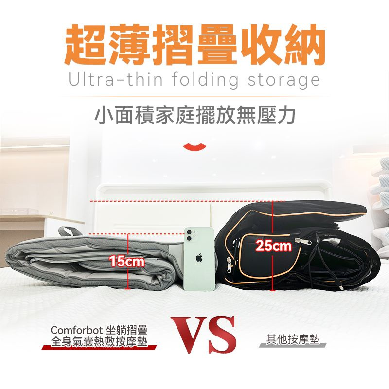 【全港免運費 行貨1年保養】 Comforbot 坐躺摺疊全身氣囊熱敷按摩墊