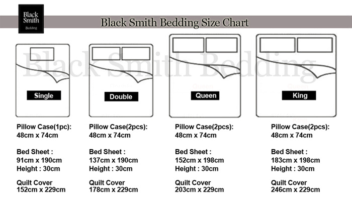 Black Smith 玫瑰紅2870針 冰絲瑰麗條子系列裝套 [4尺寸]